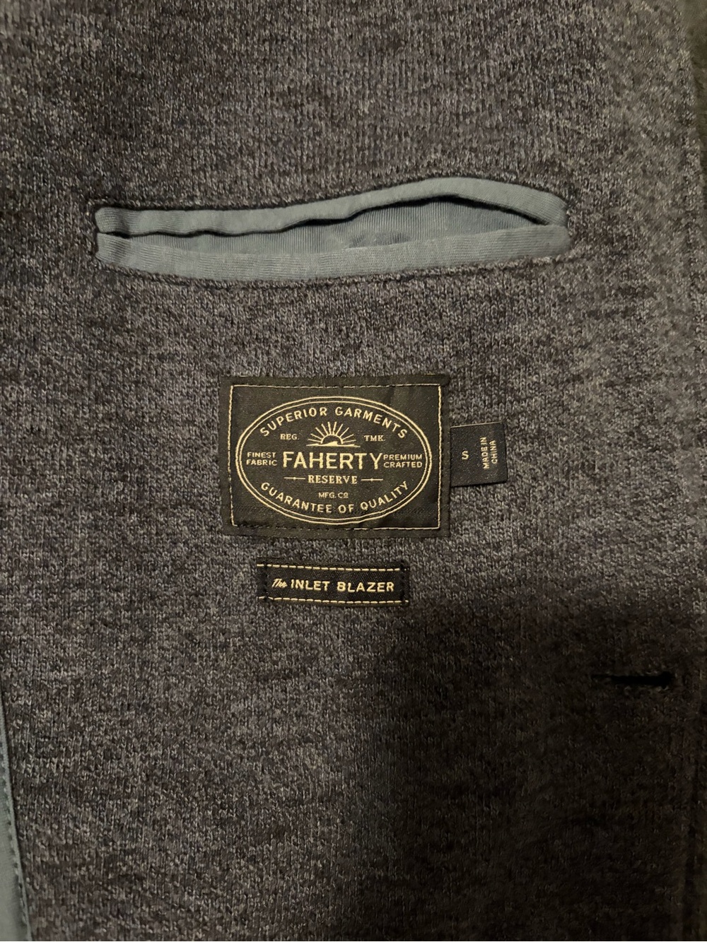 Faherty Reserve Inlet Blazer — Heather Blue - Picture 4 of 4